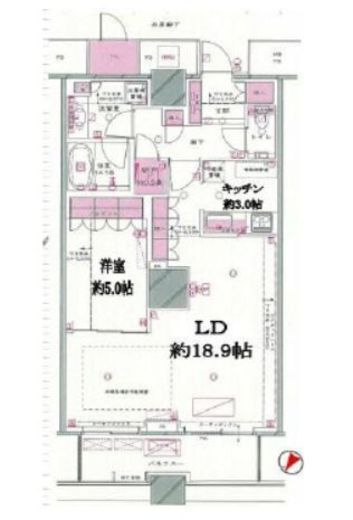 ザ・東京タワーズ シータワー　4913号室　間取り