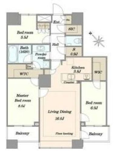 ザ・東京タワーズ シータワー　4311号室　間取り