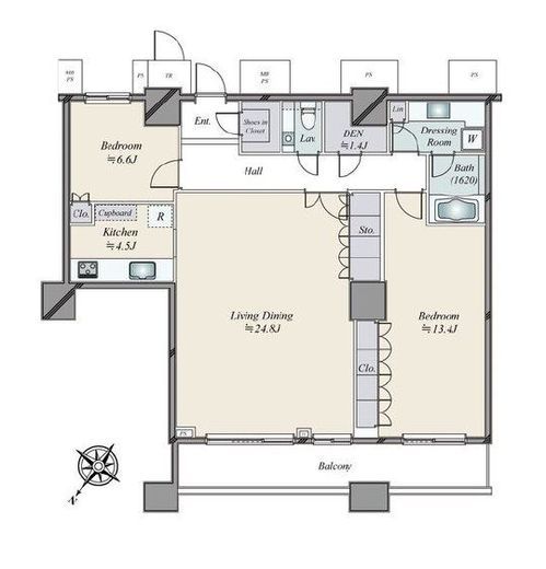 ザ・東京タワーズ シータワー　5812号室　間取り