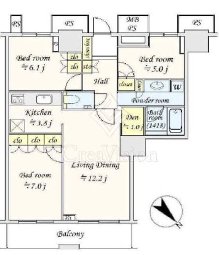 ザ・東京タワーズ シータワー　1826号室　間取り