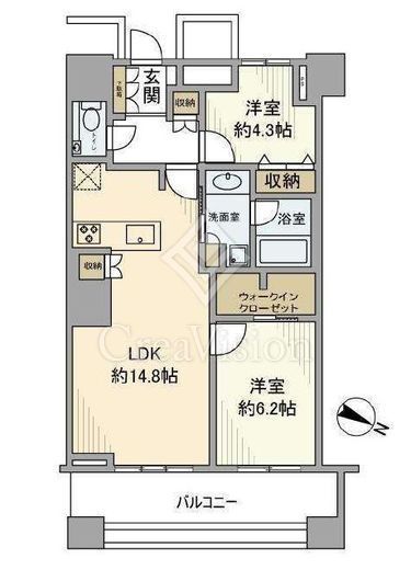ザ・東京タワーズ シータワー　1024号室　間取り