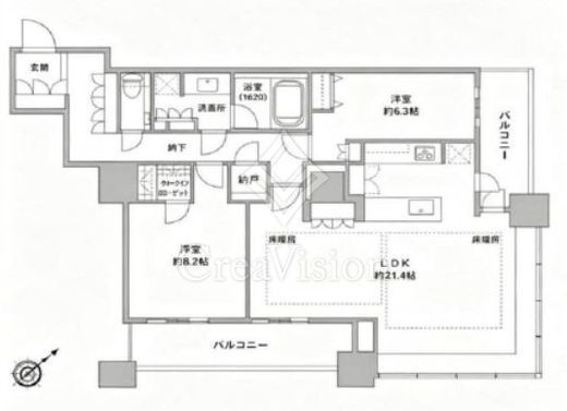 ザ・東京タワーズ シータワー　2301号室　間取り