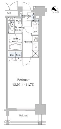 レジディア市ヶ谷2　1002号室　間取り