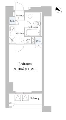 レジディア市ヶ谷2　501号室　間取り