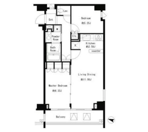 パークフラッツ市谷台町坂　201号室　間取り
