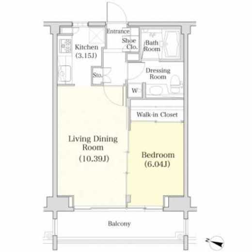 パークフラッツ市谷台町坂　305号室　間取り