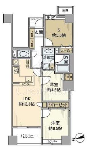 ベルメゾン文京白山　3F1号室　間取り