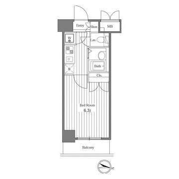 LaSante広尾 (ラサンテ広尾)　415号室　間取り