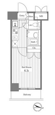 LaSante広尾 (ラサンテ広尾)　606号室　間取り