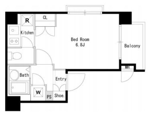 LaSante広尾 (ラサンテ広尾)　801号室　間取り