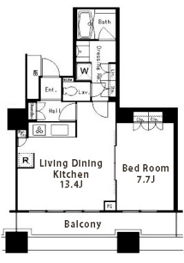 芝浦アイランド グローヴタワー　311号室　間取り
