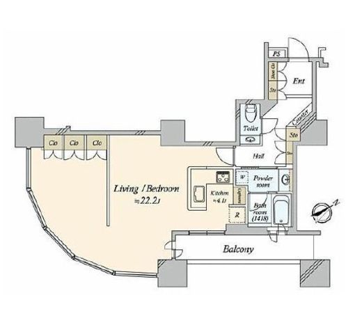 東京ツインパークス ライトウィング　908号室　間取り