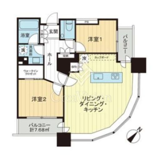 東京ツインパークス ライトウィング　1511号室　間取り