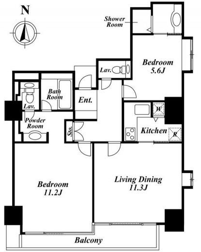 品川プリンスレジデンス　402号室　間取り