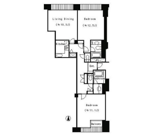 品川プリンスレジデンス　433号室　間取り