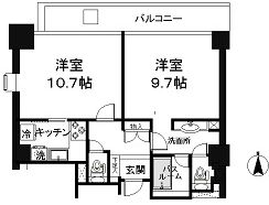 品川プリンスレジデンス　436号室　間取り
