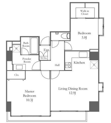 品川プリンスレジデンス　502号室　間取り
