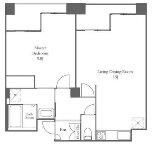 品川プリンスレジデンス　515号室　間取り