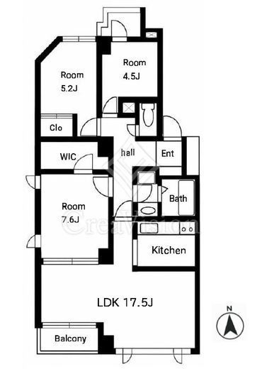 P's Azabu East　402号室　間取り