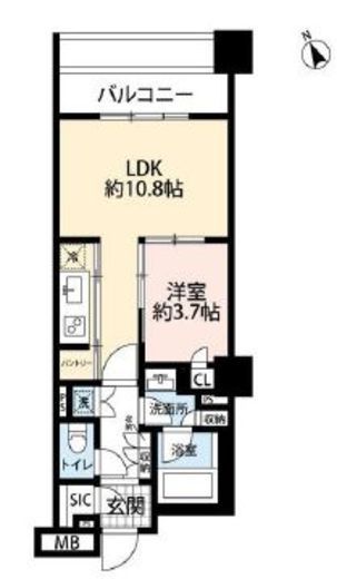 パークコート神宮前 The Air　806号室　間取り