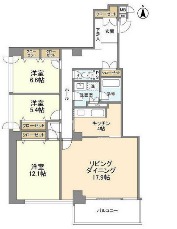 リバージュ品川　1503号室　間取り
