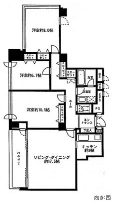 リバージュ品川　704号室　間取り