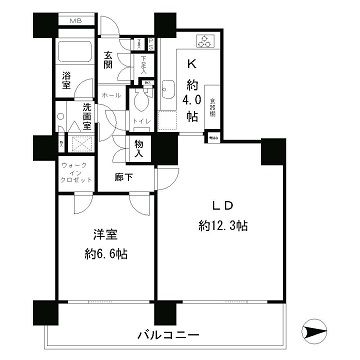 リバーポイントタワー　903号室　間取り