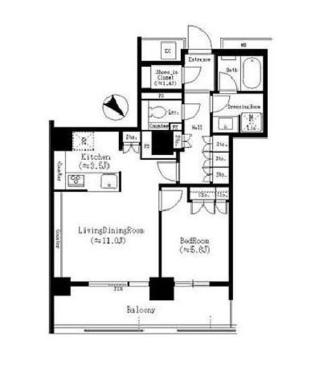 パークコート神宮前 The Forest　518号室　間取り