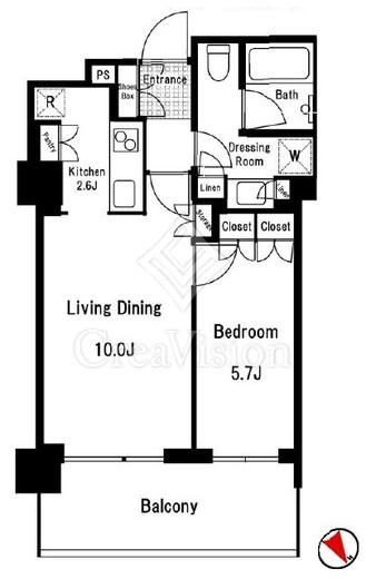 パークコート神宮前 The Forest　528号室　間取り