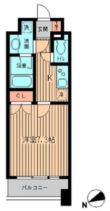 KDXレジデンス神楽坂　303号室　間取り