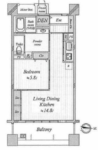 ザ・レジデンス白金スイート　302号室　間取り