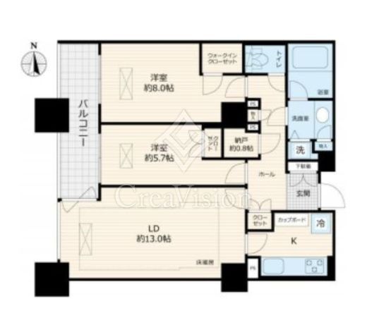 センチュリーパークタワー　1103号室　間取り