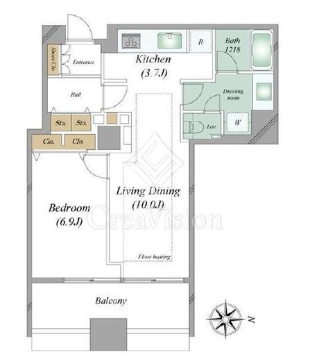 センチュリーパークタワー　2110号室　間取り