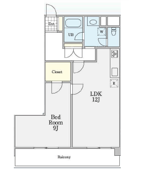 コンフォリア芝浦Ⅱ　507号室　間取り