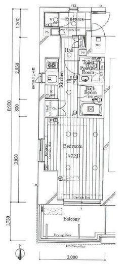 ガリシアヒルズ西麻布WEST　301号室　間取り