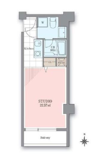 ホテル＆レジデンス六本木　705号室　間取り