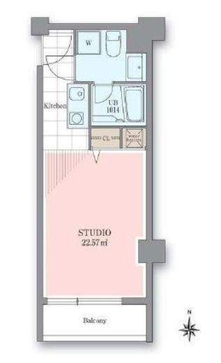 ホテル＆レジデンス六本木　1105-2号室　間取り