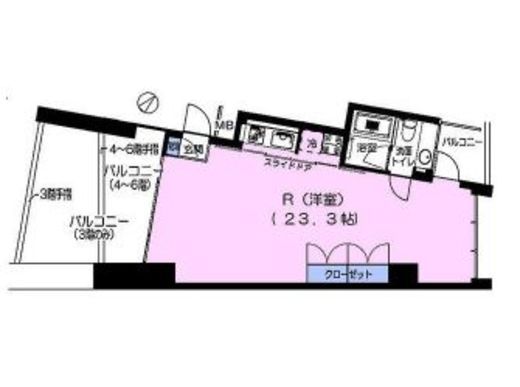 フォルマ白金　4F1号室　間取り