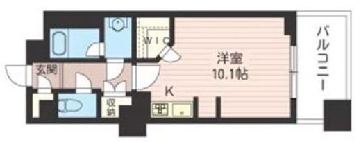 レジデンスシャルマン月島　206号室　間取り