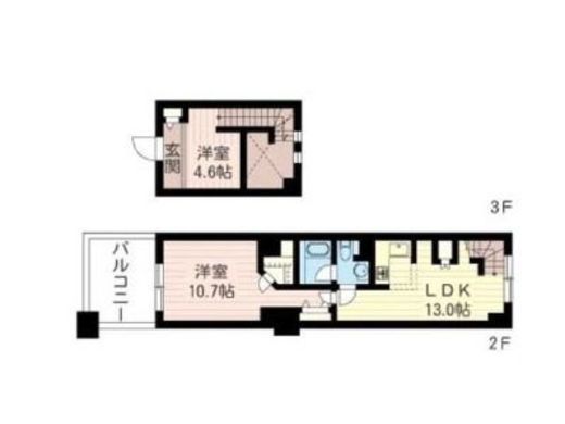 レジデンスシャルマン月島　336号室　間取り