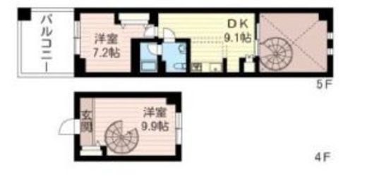 レジデンスシャルマン月島　430号室　間取り