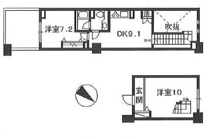 レジデンスシャルマン月島　440号室　間取り