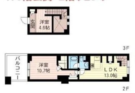 レジデンスシャルマン月島　733号室　間取り