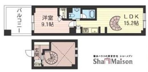 レジデンスシャルマン月島　746号室　間取り