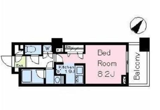 レジデンスシャルマン月島　306号室　間取り