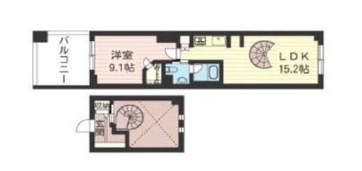 レジデンスシャルマン月島　728号室　間取り