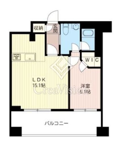 レジデンスシャルマン月島　814号室　間取り