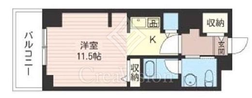 レジデンスシャルマン月島　505号室　間取り