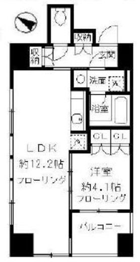 ルフィット神宮北参道　1203号室　間取り