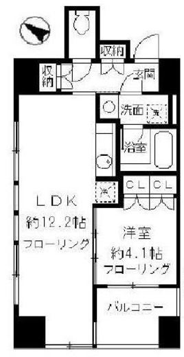 ルフィット神宮北参道　1303号室　間取り